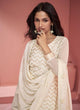 Load image into Gallery viewer, Off White Elegant Chinon Embroidered Suit Set with Dupatta ClothsVilla