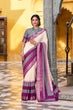 Load image into Gallery viewer, Off White Elegant Poly Cotton Saree with Printed &amp; Zari Weaving Work ClothsVilla