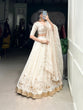 Load image into Gallery viewer, Off-White Glam Silver Glosy Lehenga Set ClothsVilla
