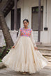 Load image into Gallery viewer, Off-White Kora Cotton Gamthi Embroidered Gown – 12 Meter Flair ClothsVilla