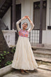 Load image into Gallery viewer, Off-White Kora Cotton Gamthi Embroidered Gown – 12 Meter Flair ClothsVilla