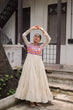 Load image into Gallery viewer, Off-White Kora Cotton Gamthi Embroidered Gown – 12 Meter Flair ClothsVilla