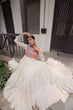 Load image into Gallery viewer, Off-White Kora Cotton Gamthi Embroidered Gown – 12 Meter Flair ClothsVilla