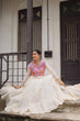 Load image into Gallery viewer, Off-White Kora Cotton Gamthi Embroidered Gown – 12 Meter Flair ClothsVilla