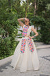 Load image into Gallery viewer, Off White Kora Cotton Lehenga Choli Set with Traditional Kutchi Gamthi Work ClothsVilla