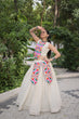 Load image into Gallery viewer, Off White Kora Cotton Lehenga Choli Set with Traditional Kutchi Gamthi Work ClothsVilla