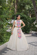 Load image into Gallery viewer, Off White Kora Cotton Lehenga Choli Set with Traditional Kutchi Gamthi Work ClothsVilla