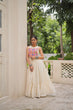 Load image into Gallery viewer, Off-White Kora Cotton Sleeveless Embroidered Gown with 8-Meter Flair ClothsVilla