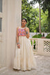 Load image into Gallery viewer, Off-White Kora Cotton Sleeveless Embroidered Gown with 8-Meter Flair ClothsVilla