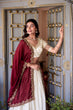 Load image into Gallery viewer, Off White Premium Vichitra Silk Lehenga Set with Zari &amp; Sequin Detailing – 3-Piece Ensemble Clothsvilla
