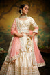 Load image into Gallery viewer, Off White Pure Silk Moti &amp; Zarkan heavy embroidery Semi-Stitched Lehenga choli &amp; Dupatta Clothsvilla