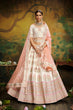 Load image into Gallery viewer, Off White Pure Silk Moti &amp; Zarkan heavy embroidery Semi-Stitched Lehenga choli &amp; Dupatta ClothsVilla