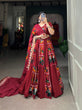 Load image into Gallery viewer, Off White Rayon Printed Silk Lehenga Choli with Gota Patti &amp; Cowrie Detailing ClothsVilla