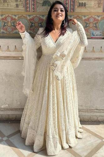Wedding Dresses Party Wear White Dress For Mehndi White Indian