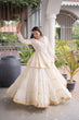 Load image into Gallery viewer, Off White Traditional Cora Cotton Lehenga Set ClothsVilla
