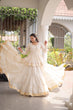 Load image into Gallery viewer, Off White Traditional Cora Cotton Lehenga Set ClothsVilla