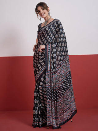 Ojasvi Mirror Work Semi Modal Saree for Wedding & Party Wear ClothsVilla