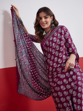 Ojasvi Mirror Work Semi Modal Saree for Wedding & Party Wear ClothsVilla