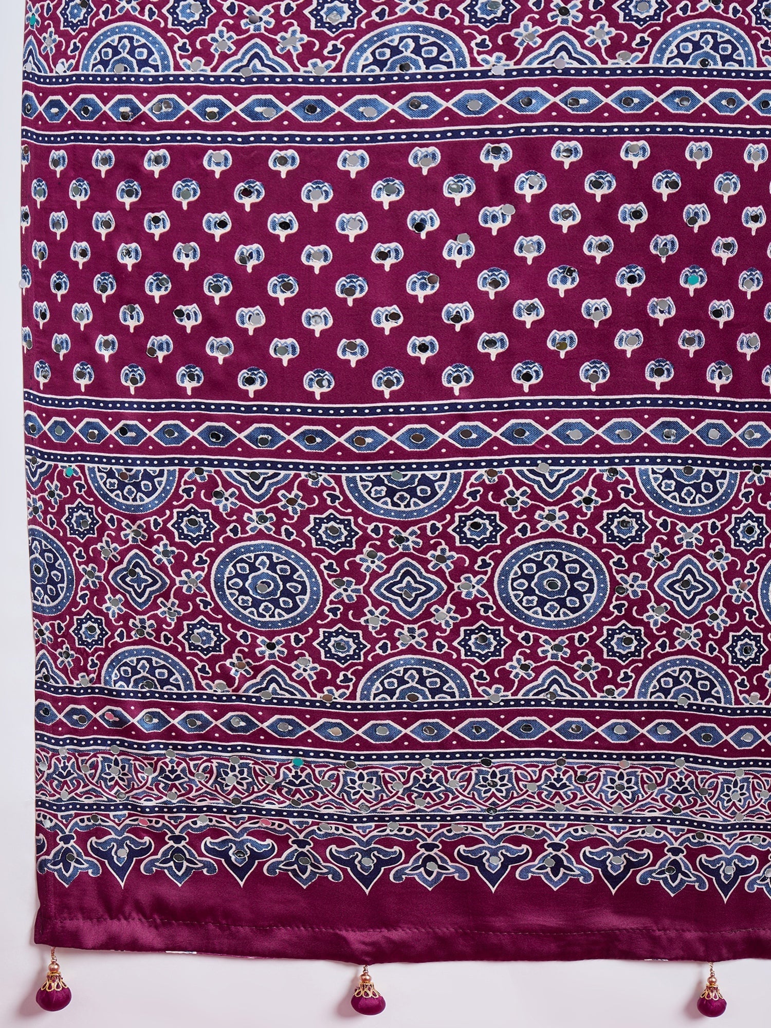 Ojasvi Mirror Work Semi Modal Saree for Wedding & Party Wear ClothsVilla