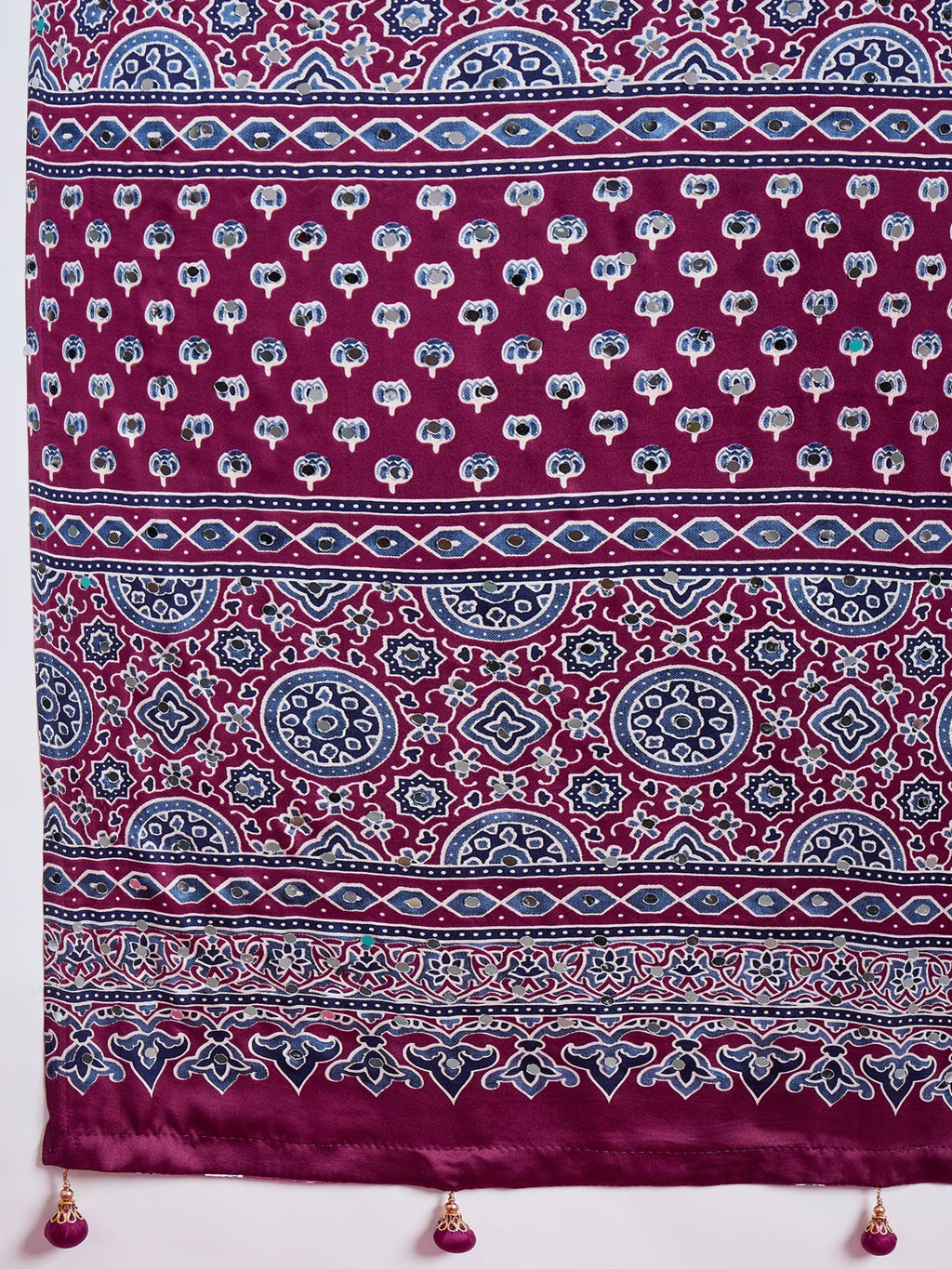Ojasvi Mirror Work Semi Modal Saree for Wedding & Party Wear ClothsVilla