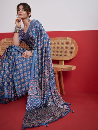 Ojasvi Mirror Work Semi Modal Saree for Wedding & Party Wear ClothsVilla