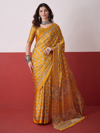 Ojasvi Mirror Work Semi Modal Saree for Wedding & Party Wear ClothsVilla