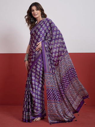 Ojasvi Mirror Work Semi Modal Saree for Wedding & Party Wear ClothsVilla