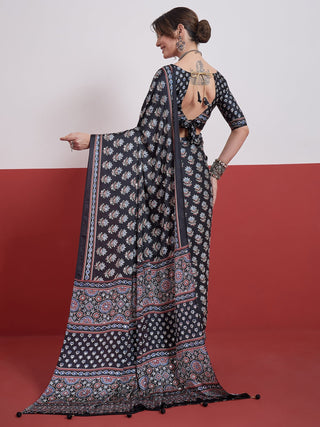 Ojasvi Mirror Work Semi Modal Saree for Wedding & Party Wear ClothsVilla
