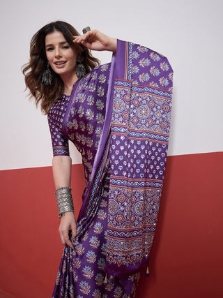 Ojasvi Mirror Work Semi Modal Saree for Wedding & Party Wear ClothsVilla