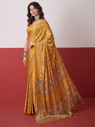 Ojasvi Mirror Work Semi Modal Saree for Wedding & Party Wear ClothsVilla