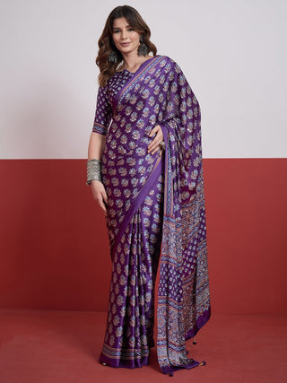 Ojasvi Mirror Work Semi Modal Saree for Wedding & Party Wear ClothsVilla