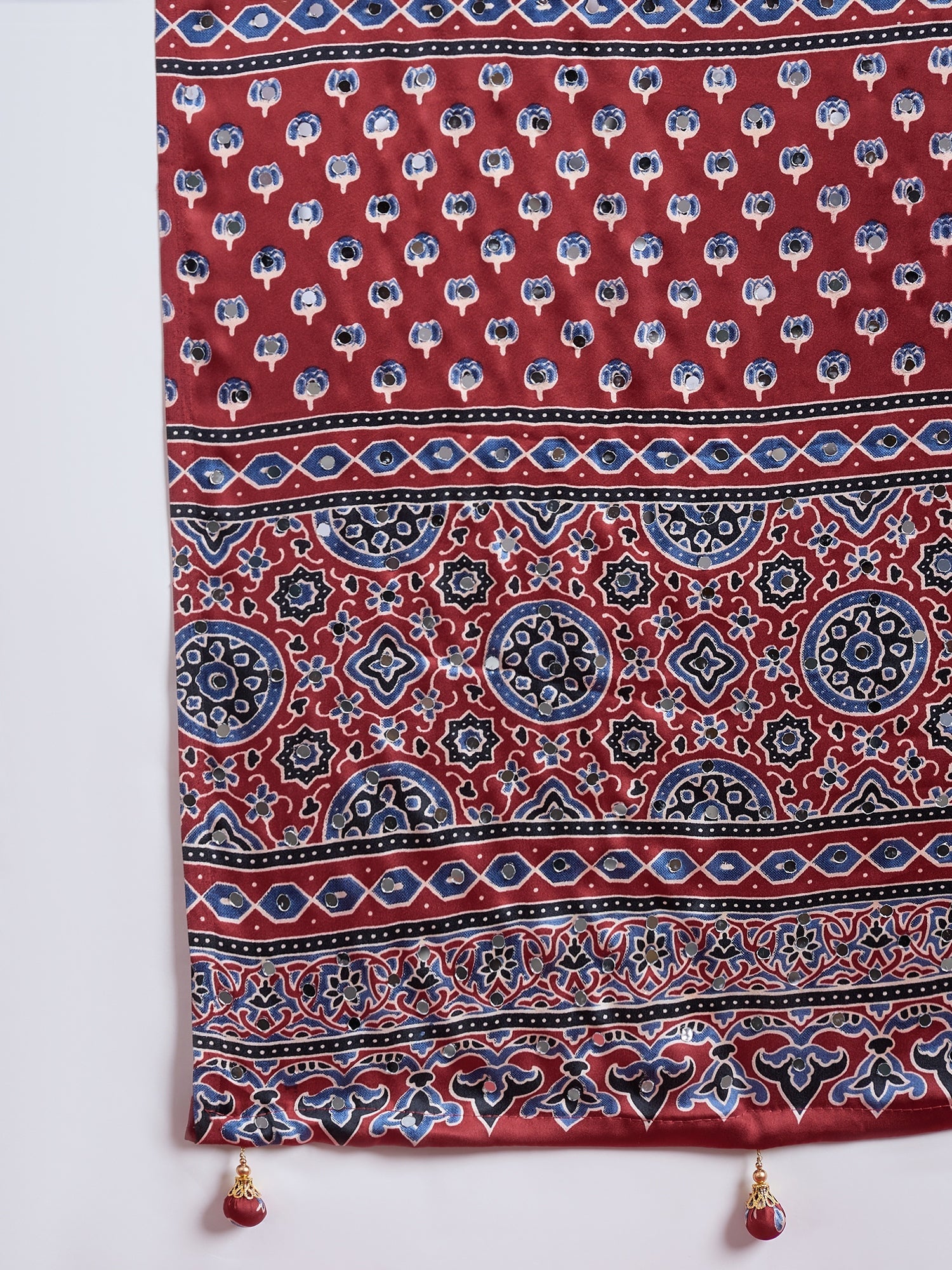 Ojasvi Mirror Work Semi Modal Saree for Wedding & Party Wear ClothsVilla
