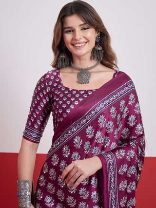 Ojasvi Mirror Work Semi Modal Saree for Wedding & Party Wear ClothsVilla