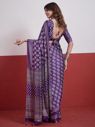 Ojasvi Mirror Work Semi Modal Saree for Wedding & Party Wear ClothsVilla