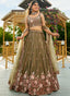 Olive Green Designer Embroidery Lehenga Choli ClothsVilla