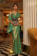 Load image into Gallery viewer, Olive Green Elegant Festive Blended Silk Kanjivaram Saree ClothsVilla