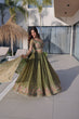 Load image into Gallery viewer, Olive Green Fendi Silk Lehenga Choli ClothsVilla
