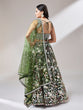 Load image into Gallery viewer, Olive Net heavy Sequinse embroidery Semi-Stitched Lehenga choli &amp; Dupatta Clothsvilla
