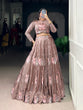 Load image into Gallery viewer, Onion Elegant Fendi Fabric Sequins &amp; Thread Embroidered Lehenga Set – Designer 4.4-Meter Flair Stitched Lehenga with Unstitched Blouse ClothsVilla