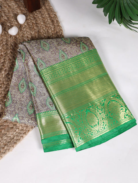 Onion Jacquard Silk Saree with Exquisite Zari Weaving – Perfect for Elegant Occasions Main image
