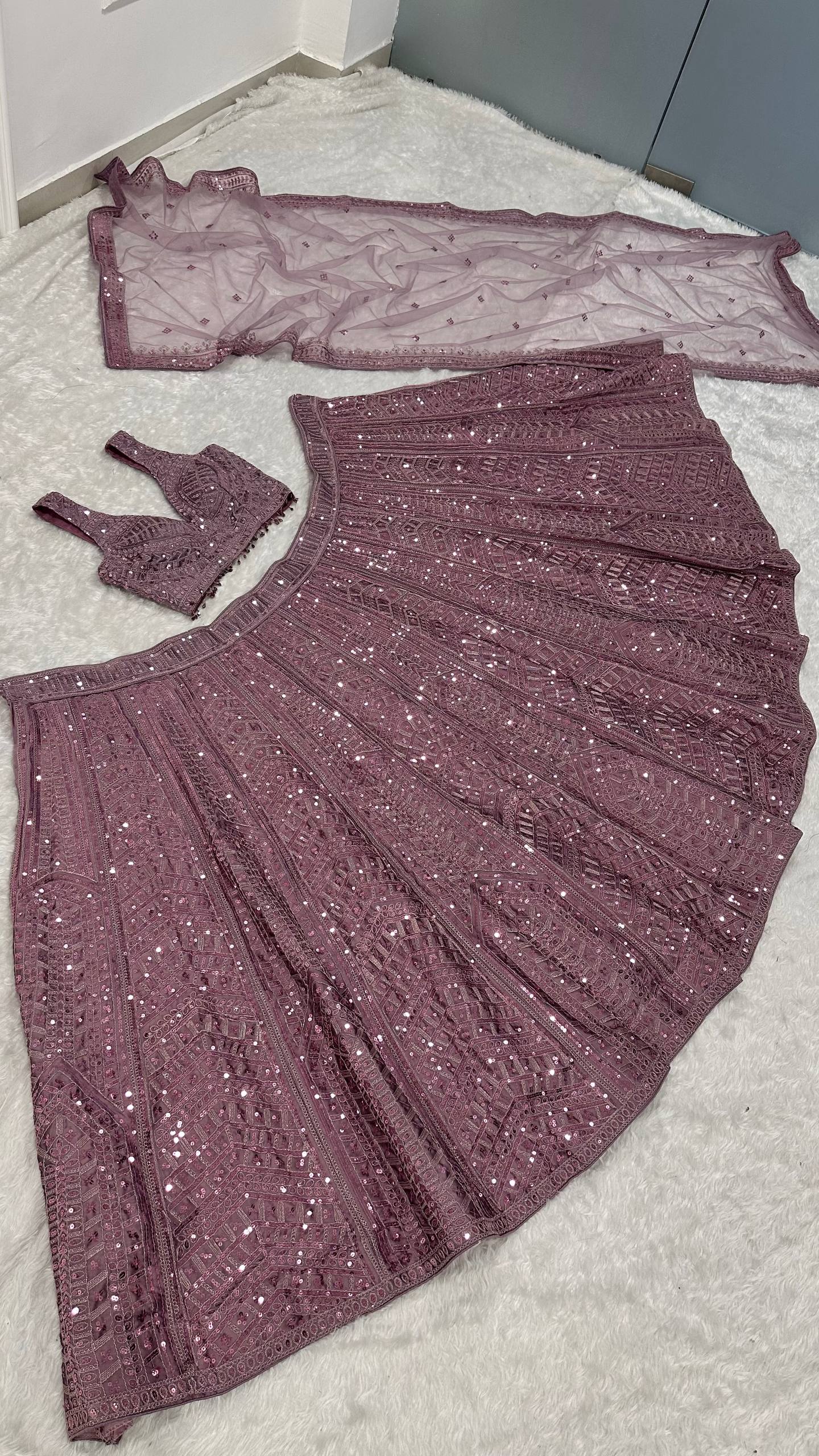 Onion Kasturi Silk Embroidered Lehenga Set ClothsVilla