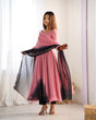 Load image into Gallery viewer, Onion Pink Elegant Colorful Fox Georgette Anarkali Set – Perfect for Festive &amp; Wedding Wear ClothsVilla