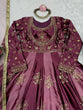 Load image into Gallery viewer, Onion Pink Japan Satin Anarkali with Sequins Work &amp; Butterfly Net Dupatta ClothsVilla