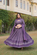 Load image into Gallery viewer, Stunning Onion Purple Lehenga Choli Set with Exquisite Sequin Work ClothsVilla