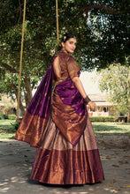 Load image into Gallery viewer, Onion Royal Jacquard Silk Pattu Lehenga Choli Collection with Zari Work ClothsVilla