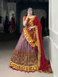 Load image into Gallery viewer, Onion Silk Lehenga Set with Foil Print ClothsVilla