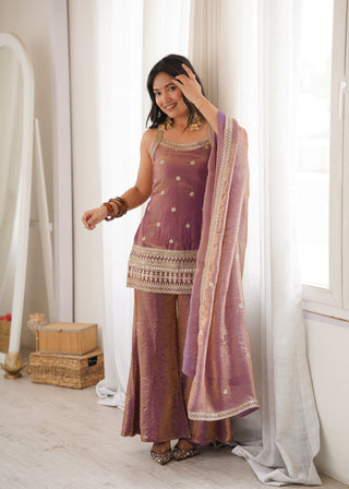 Onion Trendy Silk Kurta Set with Dupatta ClothsVilla