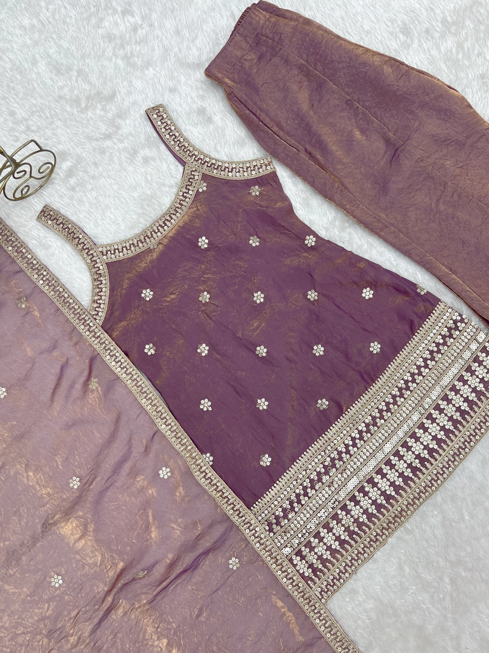 Onion Trendy Silk Kurta Set with Dupatta ClothsVilla