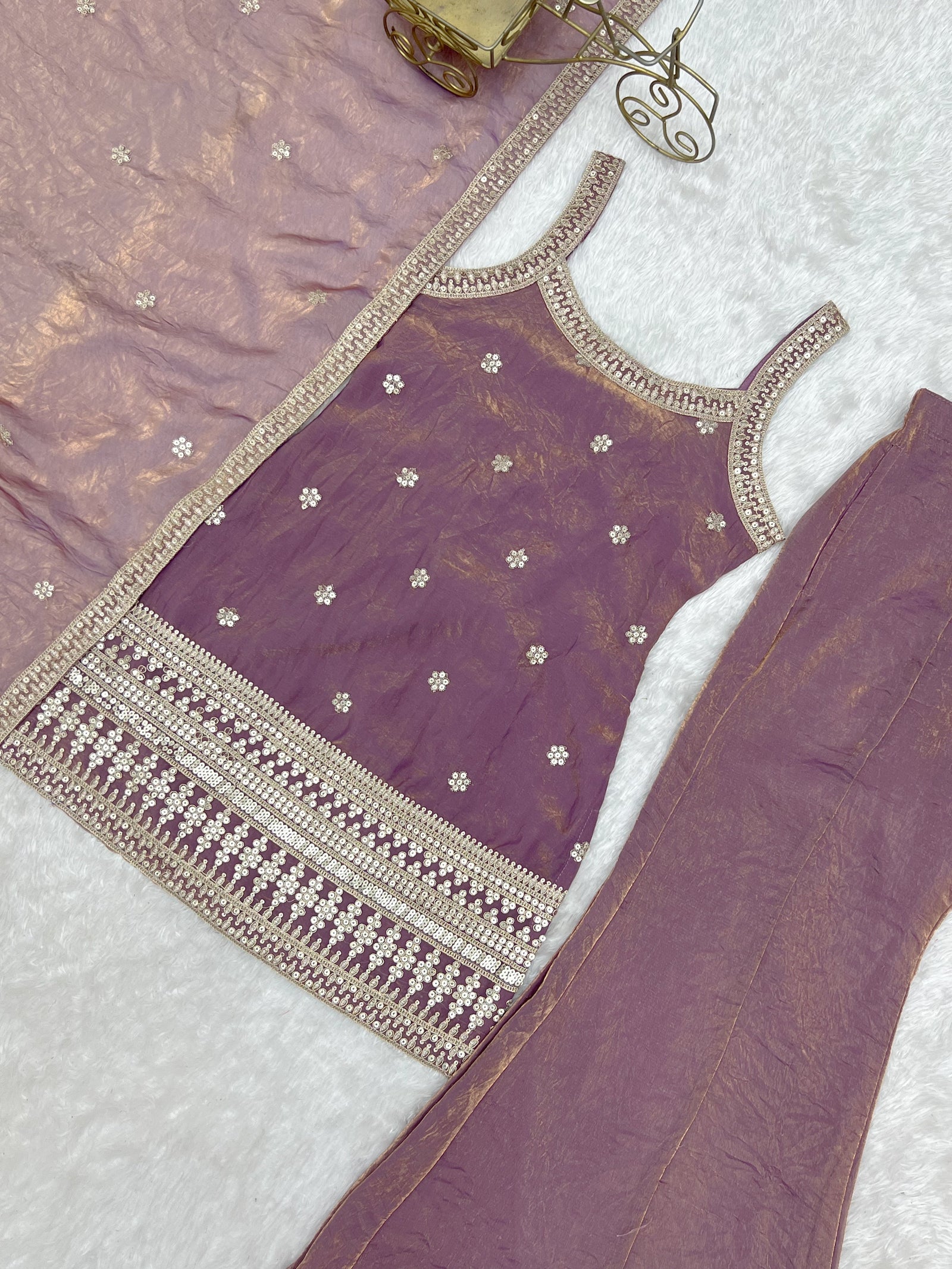 Onion Trendy Silk Kurta Set with Dupatta ClothsVilla