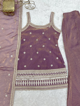 Onion Trendy Silk Kurta Set with Dupatta ClothsVilla